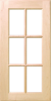 Mullion Style 10 - 6 Lites Front